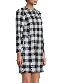 Buffalo Check Sequin Dress