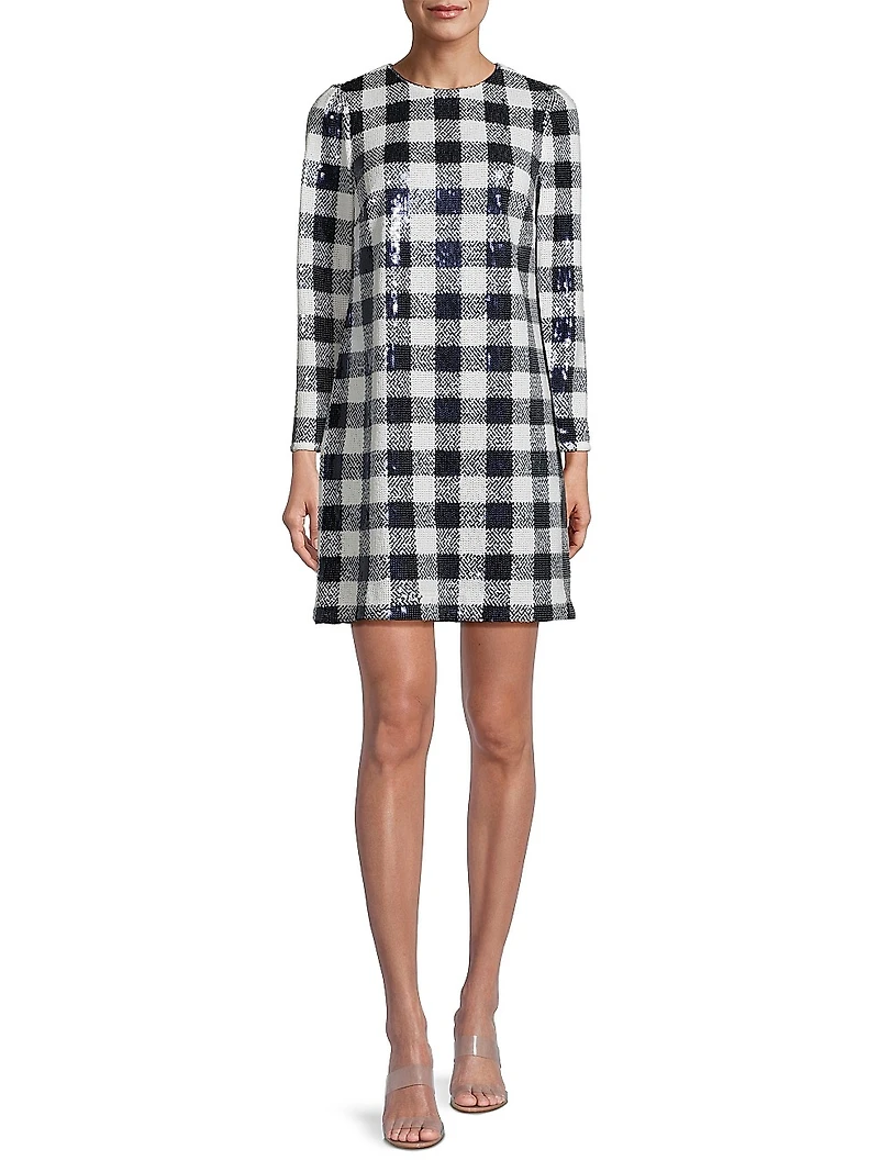 Buffalo Check Sequin Dress