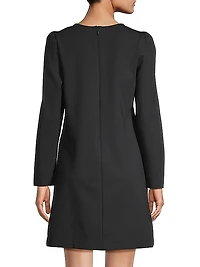 Ponte Puff-Sleeve Minidress