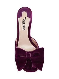 Brigitte 85MM Open-Toe Velvet Pumps