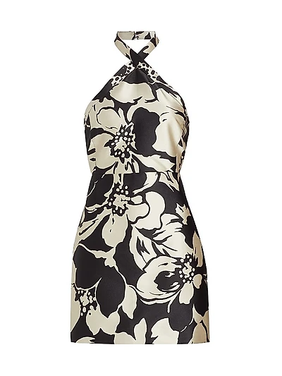 Fernanda Floral Satin Minidress