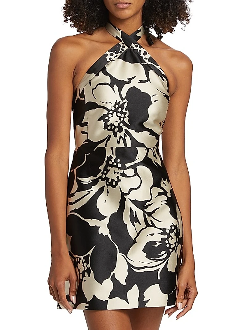 Fernanda Floral Satin Minidress