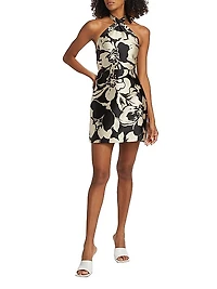 Fernanda Floral Satin Minidress