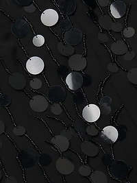 Paillette Beaded Midi-Dress