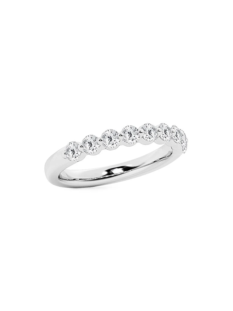 14K White Gold & 1.00 TCW Lab-Grown Diamond Band