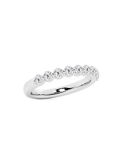 14K White Gold & 1.00 TCW Lab-Grown Diamond Band