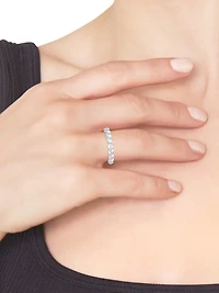 14K White Gold & 1.00 TCW Lab-Grown Diamond Band