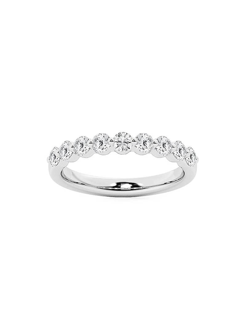 14K White Gold & 1.00 TCW Lab-Grown Diamond Band