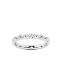 14K White Gold & 1.00 TCW Lab-Grown Diamond Band