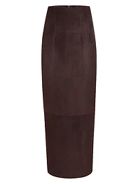 Loxley Leather High-Rise Pencil Midi-Skirt