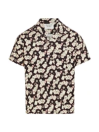 Persistance of Memory Gambler Printed Camp Shirt