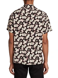 Persistance of Memory Gambler Printed Camp Shirt