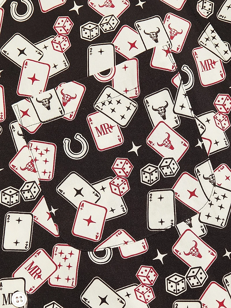 Persistance of Memory Gambler Printed Camp Shirt