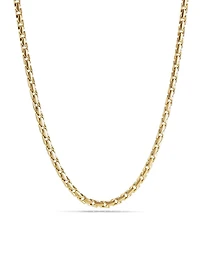 Fluted Chain Necklace 18K Gold, 5mm