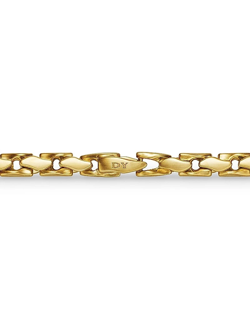 Fluted Chain Necklace 18K Gold, 5mm