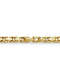 Fluted Chain Necklace 18K Gold, 5mm
