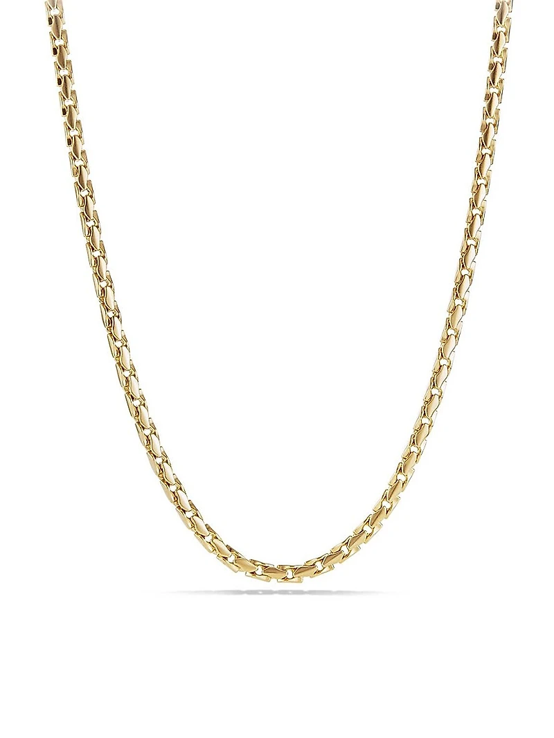 Fluted Chain Necklace 18K Yellow Gold, 5mm