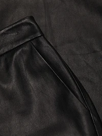 Livvy Leather Straight-Leg Pants
