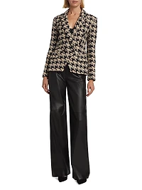 Livvy Leather Straight-Leg Pants