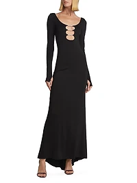 Kalena Jersey Cut-Out Maxi Dress