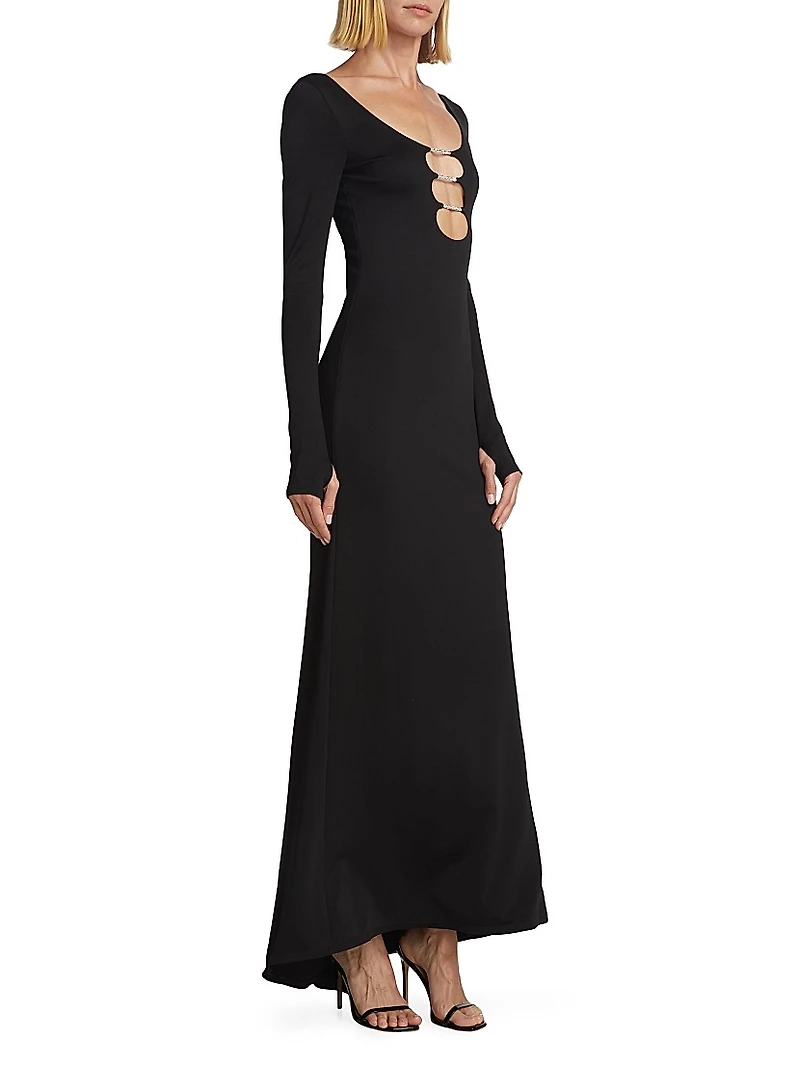 Kalena Jersey Cut-Out Maxi Dress