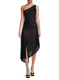 Ava Asymmetric Sequin Dress