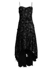 Alexa Floral Velvet Midi-Dress