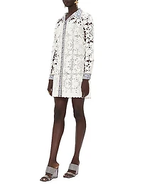 Lace Long-Sleeve Shirtdress