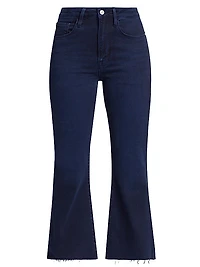 Le Crop Cotton-Blend Flared Jeans