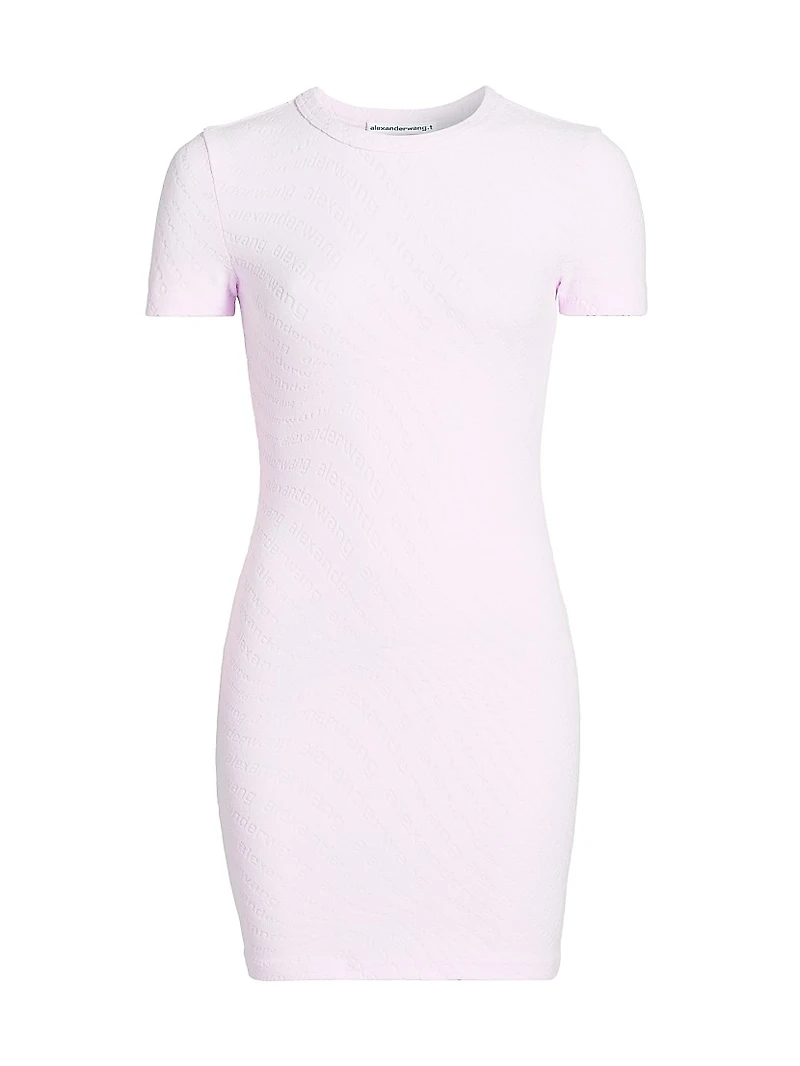 Logo Jacquard Crewneck Minidress