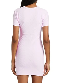 Logo Jacquard Crewneck Minidress
