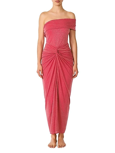 Valle De La Luna Aria Asymmetric Jersey Maxi Dress