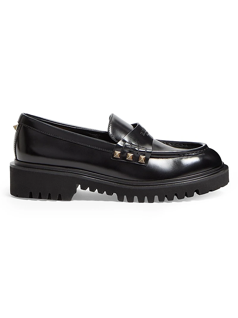 Rockstud Calfskin Loafers