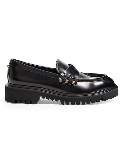 Rockstud Calfskin Loafers