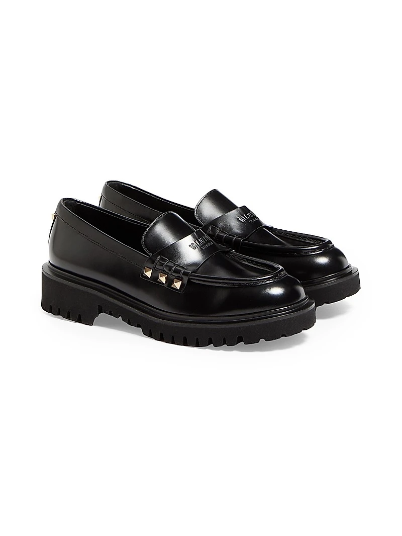 Rockstud Calfskin Loafers