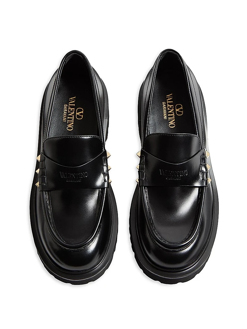 Rockstud Calfskin Loafers