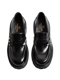 Rockstud Calfskin Loafers