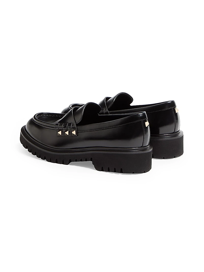 Rockstud Calfskin Loafers
