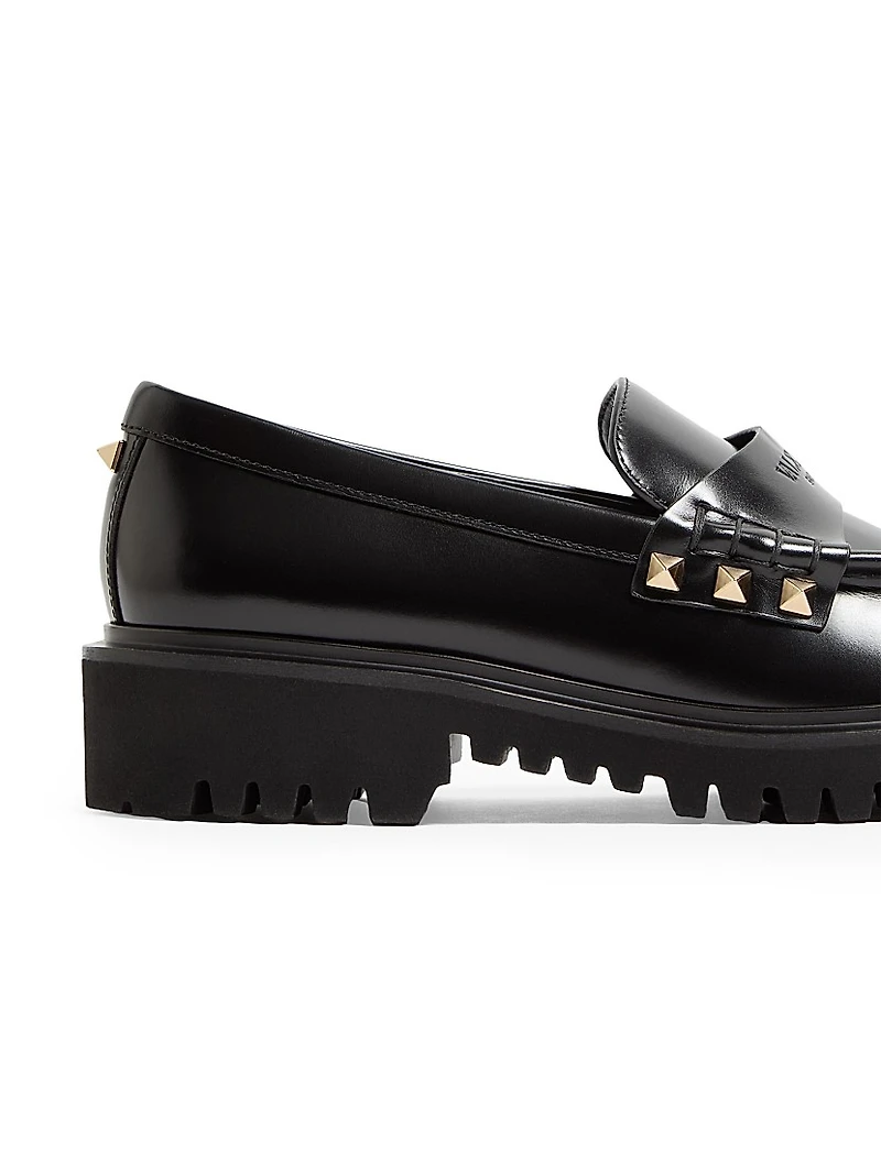 Rockstud Calfskin Loafers