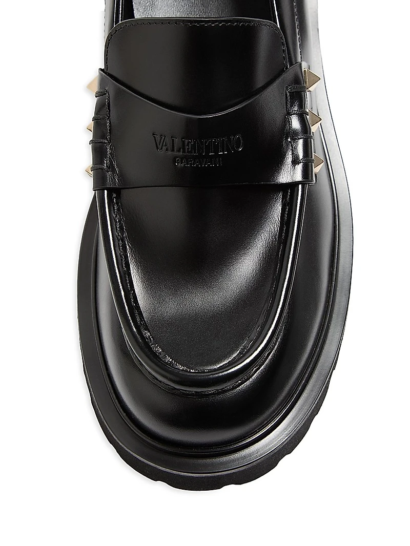 Rockstud Calfskin Loafers