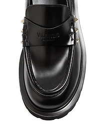 Rockstud Calfskin Loafers
