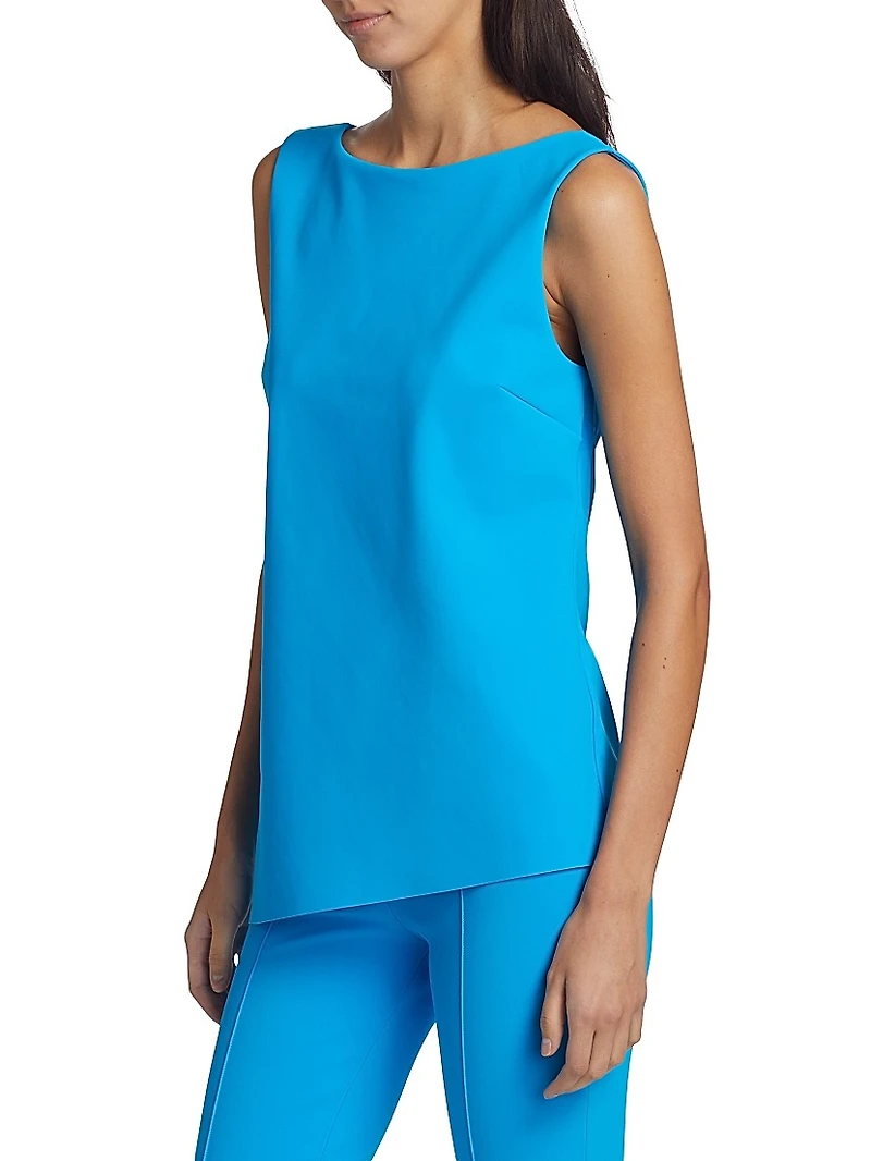Vassia Open-Back Asymmetric Jersey Top