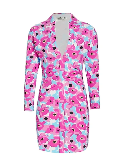 Maixut Floral Jersey Minidress