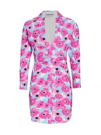 Maixut Floral Jersey Minidress