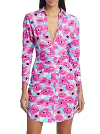 Maixut Floral Jersey Minidress