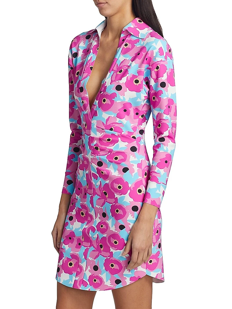 Maixut Floral Jersey Minidress