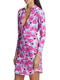 Maixut Floral Jersey Minidress