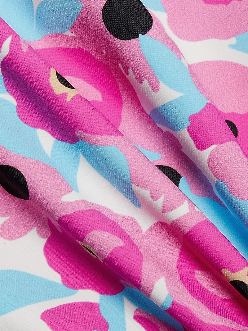 Maixut Floral Jersey Minidress