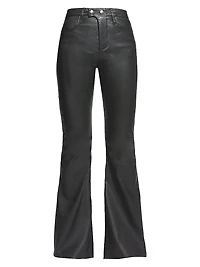 Robbie Stretch Leather Flare Pants