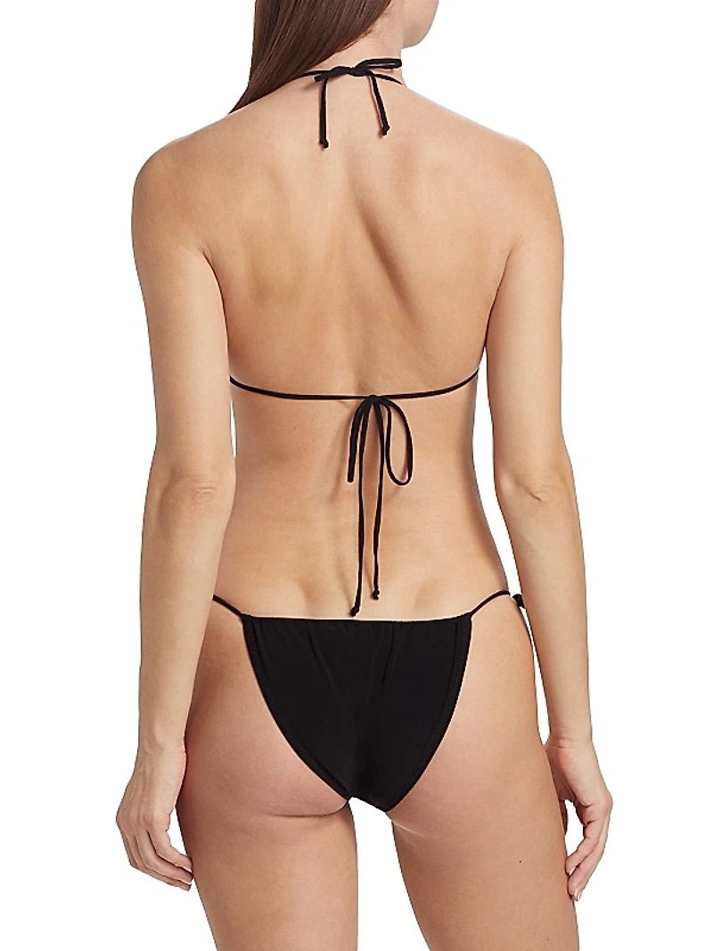 Mesh Triangle Bikini Set